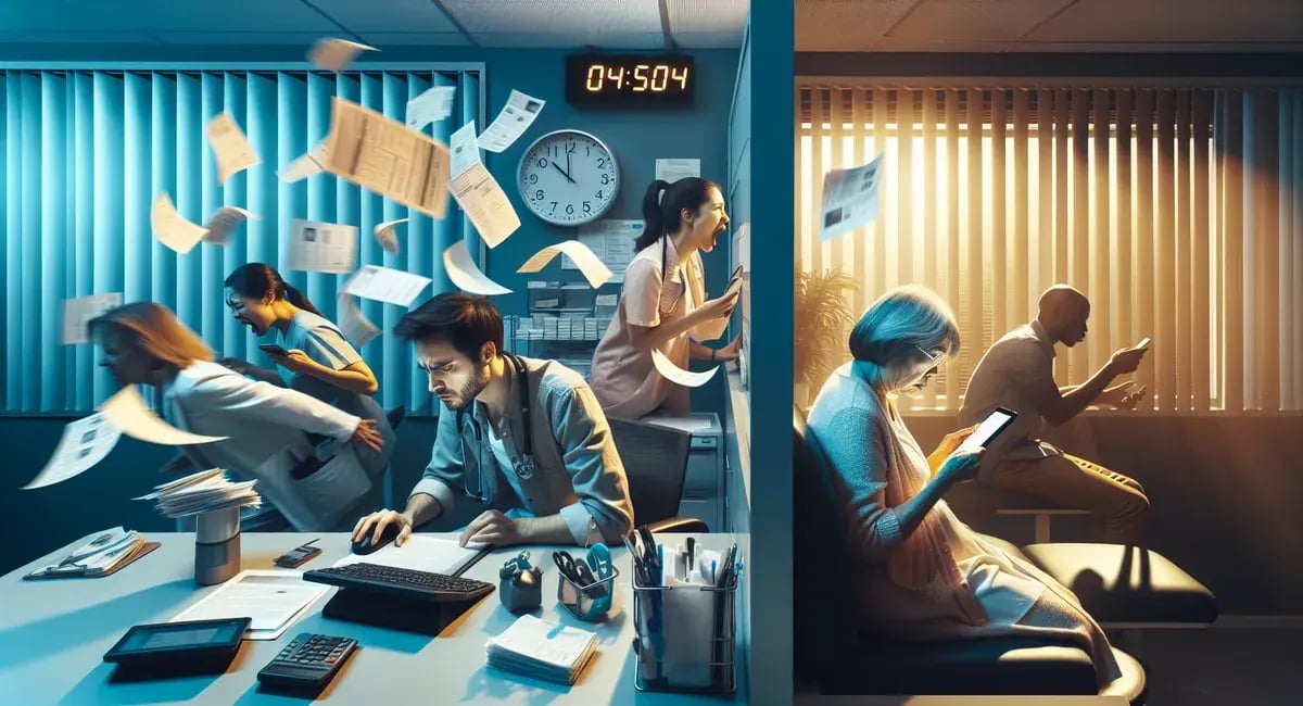 HIPAA compliant patient self-scheduling interface