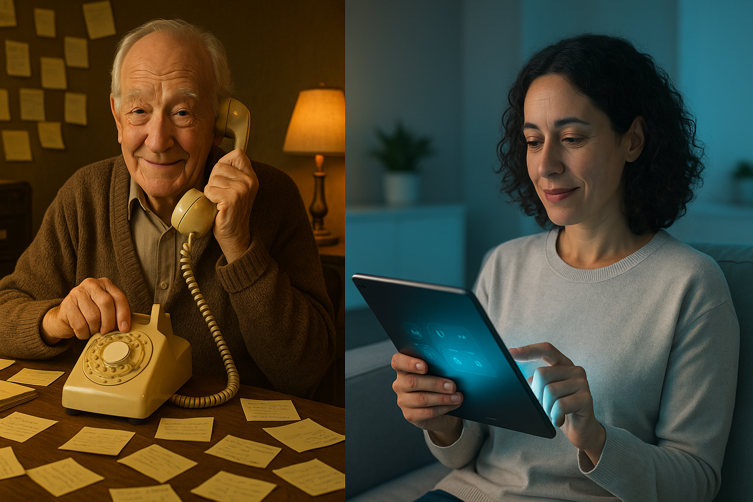 Older patients making phone calls to medical practices